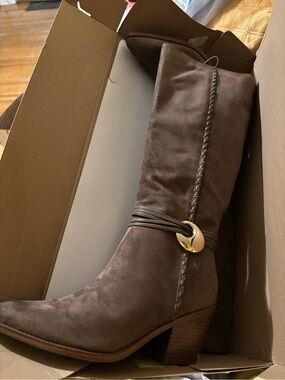 Universal Thread Brown Knee-High Rio Boots Illustratio